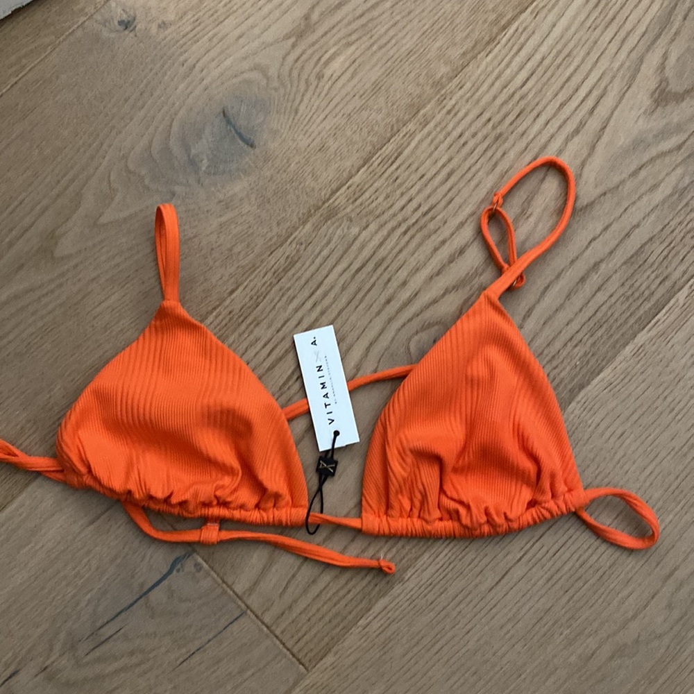 Vitamin a bikini triangle top size 12/D/xl orange crush ORC